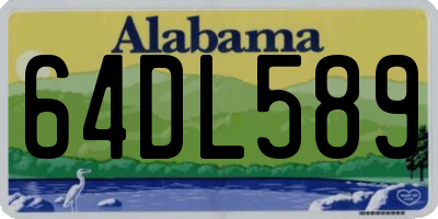 AL license plate 64DL589
