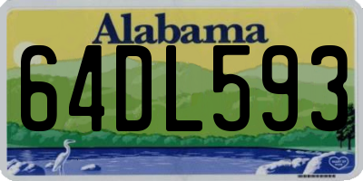 AL license plate 64DL593