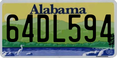 AL license plate 64DL594
