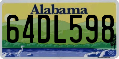 AL license plate 64DL598