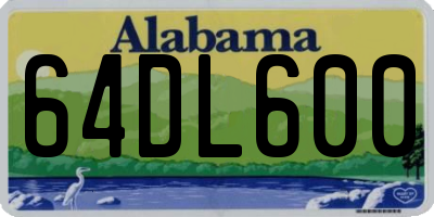 AL license plate 64DL600