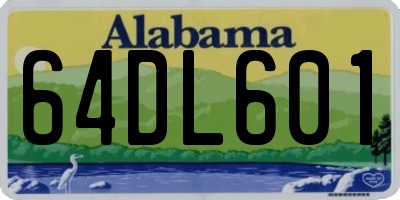 AL license plate 64DL601