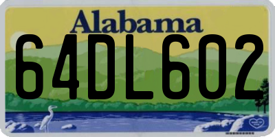 AL license plate 64DL602