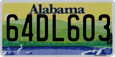 AL license plate 64DL603