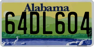 AL license plate 64DL604
