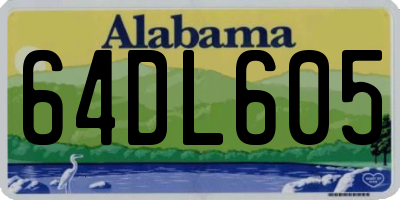 AL license plate 64DL605