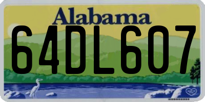 AL license plate 64DL607