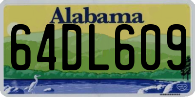 AL license plate 64DL609