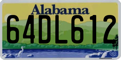 AL license plate 64DL612