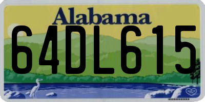 AL license plate 64DL615