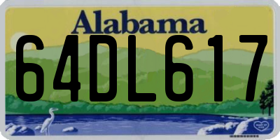 AL license plate 64DL617