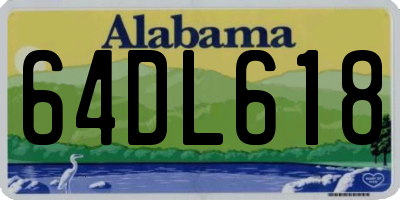 AL license plate 64DL618