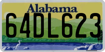 AL license plate 64DL623