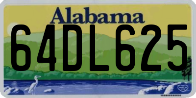 AL license plate 64DL625