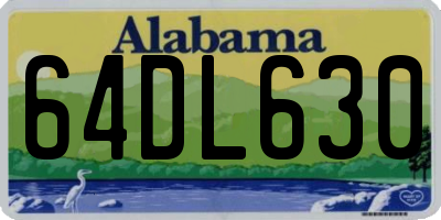 AL license plate 64DL630