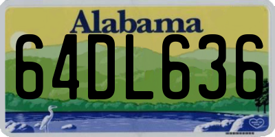 AL license plate 64DL636