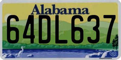 AL license plate 64DL637