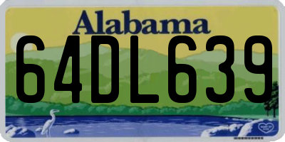 AL license plate 64DL639
