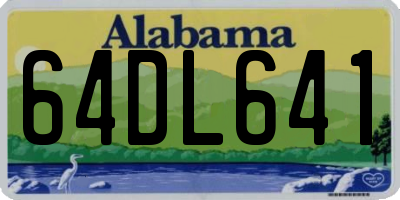AL license plate 64DL641