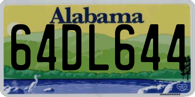 AL license plate 64DL644