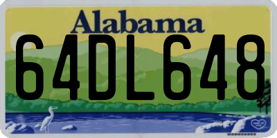 AL license plate 64DL648