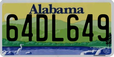 AL license plate 64DL649