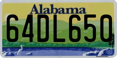 AL license plate 64DL650