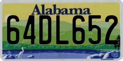 AL license plate 64DL652