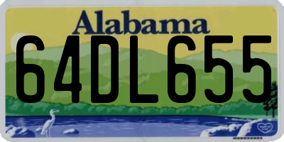 AL license plate 64DL655