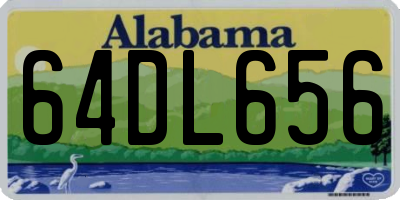 AL license plate 64DL656