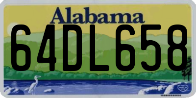 AL license plate 64DL658
