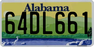 AL license plate 64DL661