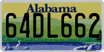 AL license plate 64DL662