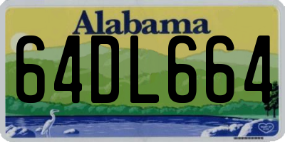 AL license plate 64DL664