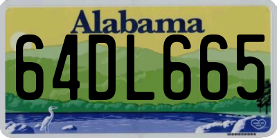 AL license plate 64DL665