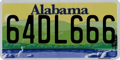 AL license plate 64DL666