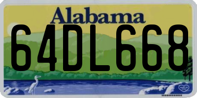AL license plate 64DL668