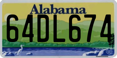 AL license plate 64DL674