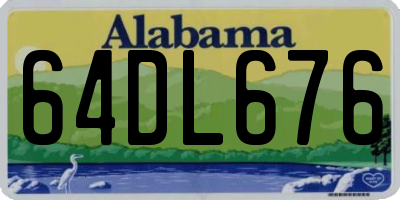 AL license plate 64DL676