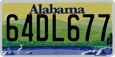 AL license plate 64DL677
