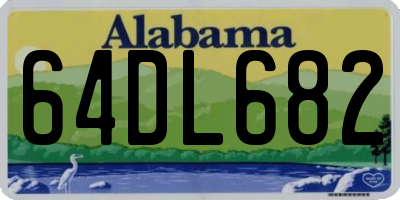 AL license plate 64DL682