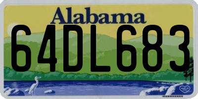 AL license plate 64DL683