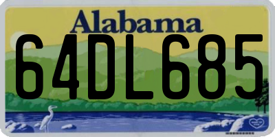 AL license plate 64DL685