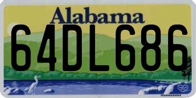 AL license plate 64DL686