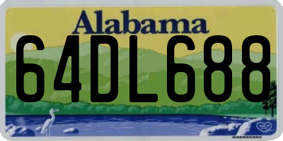 AL license plate 64DL688
