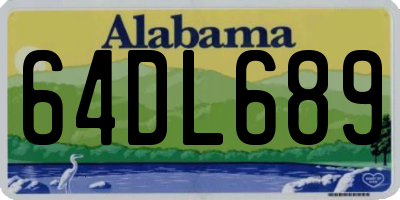 AL license plate 64DL689