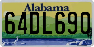AL license plate 64DL690