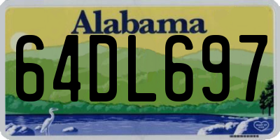 AL license plate 64DL697