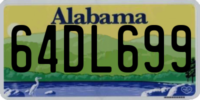 AL license plate 64DL699