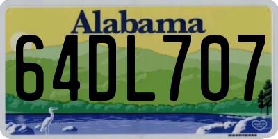 AL license plate 64DL707